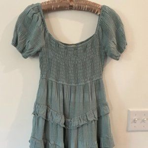 Blue  Smocked Altar'd State Mini Dress | Great Condition